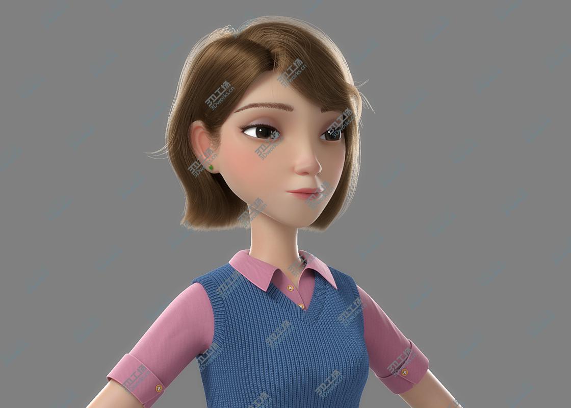 images/goods_img/20210113/Cartoon Girl Rigged 3D model/5.jpg